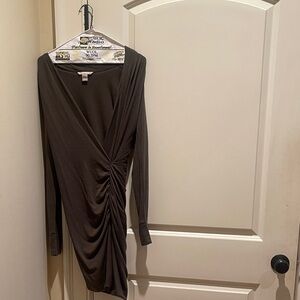 Banana Republic Dark Brown Long Sleeve Dress